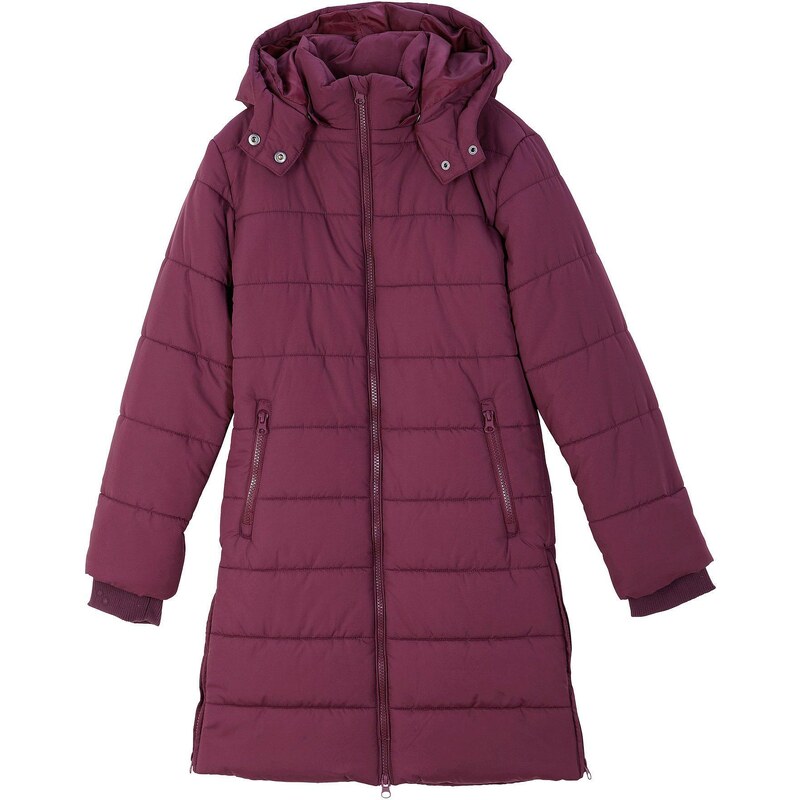 bonprix Prešívaná bunda s odnímateľnou kapucňou, farba fialová 57156209