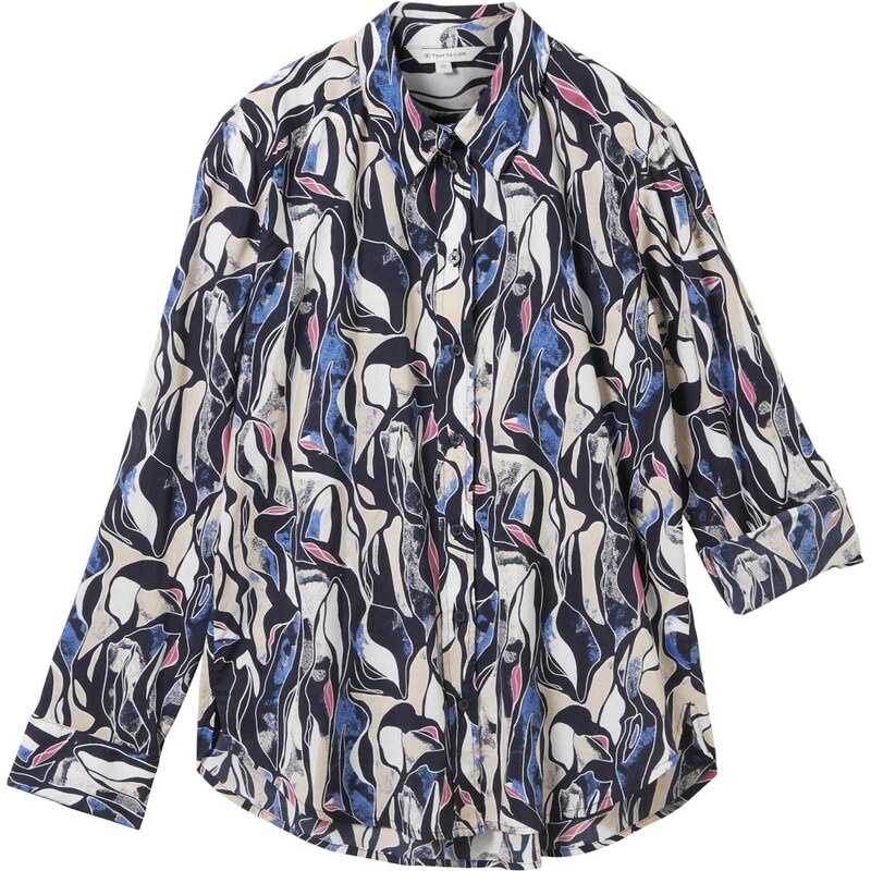 TOM TAILOR Blúzka krémová / modrá / námornícka modrá / pitaya 57165603