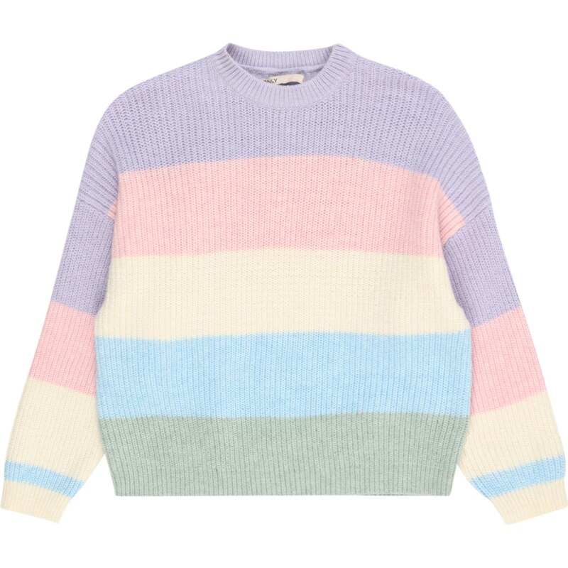 ONLY GIRLS Sveter KMGSANDY svetlomodrá / žltá / levanduľová / ružová 58988932