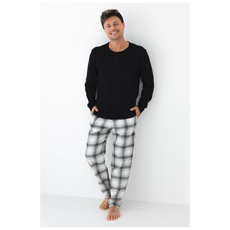 Sensis Zladené pánske pyžamo Charles čierne 57356602