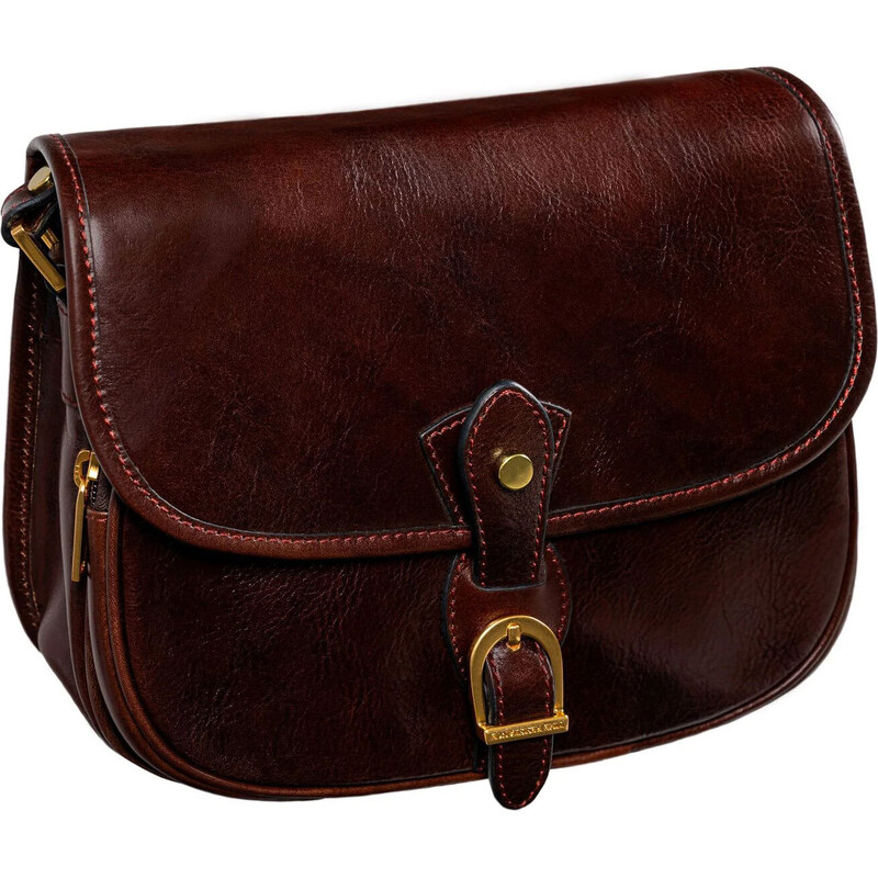 Glara Talianska kožená crossbody kabelka 57185327
