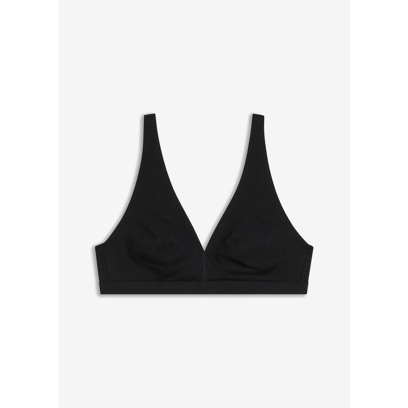 bonprix Podprsenka bralette bez kostíc s bio bavlnou, farba čierna 57156334