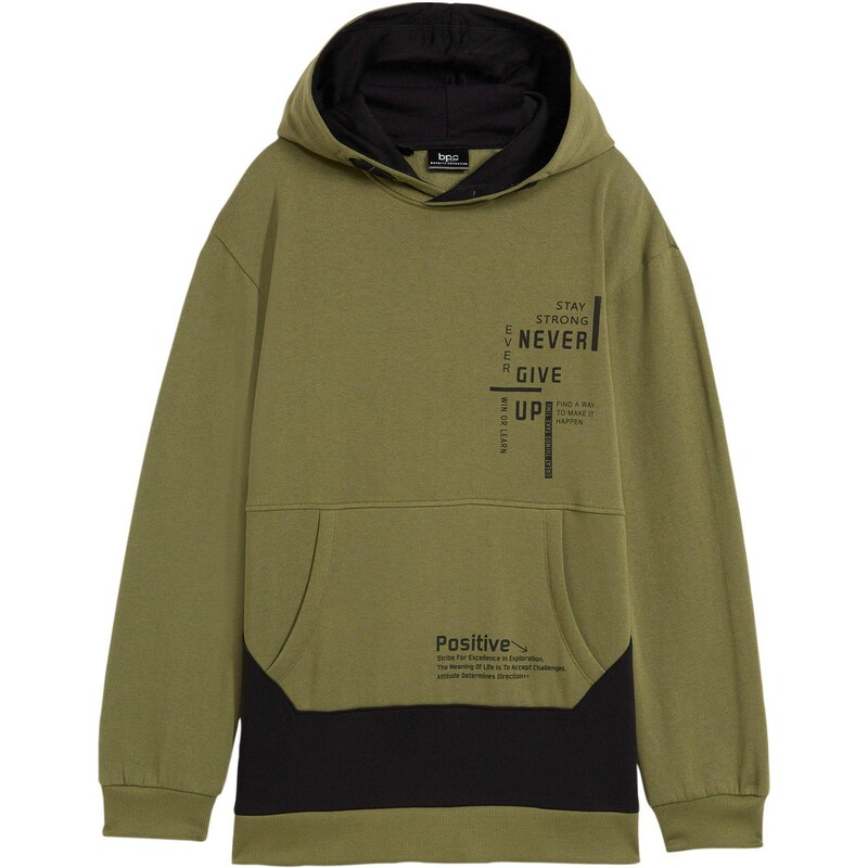 bonprix Chlapčenská mikina s kapucňou, farba zelená 57185666