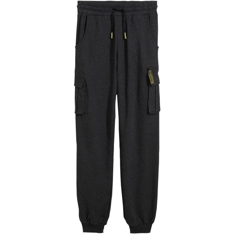 bonprix Tepláky Cargo z mäkkého bavlneného mixu, farba šedá 57185670