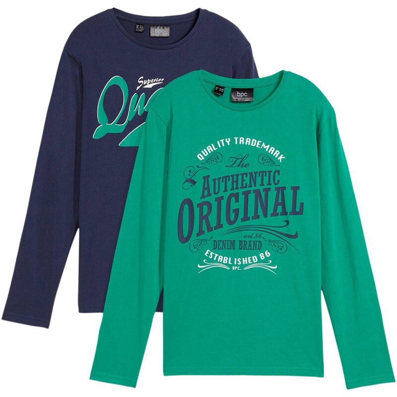 bonprix Tričko s dlhým rukávom, chlapčenské, z bio bavlny (2 ks v 57185748