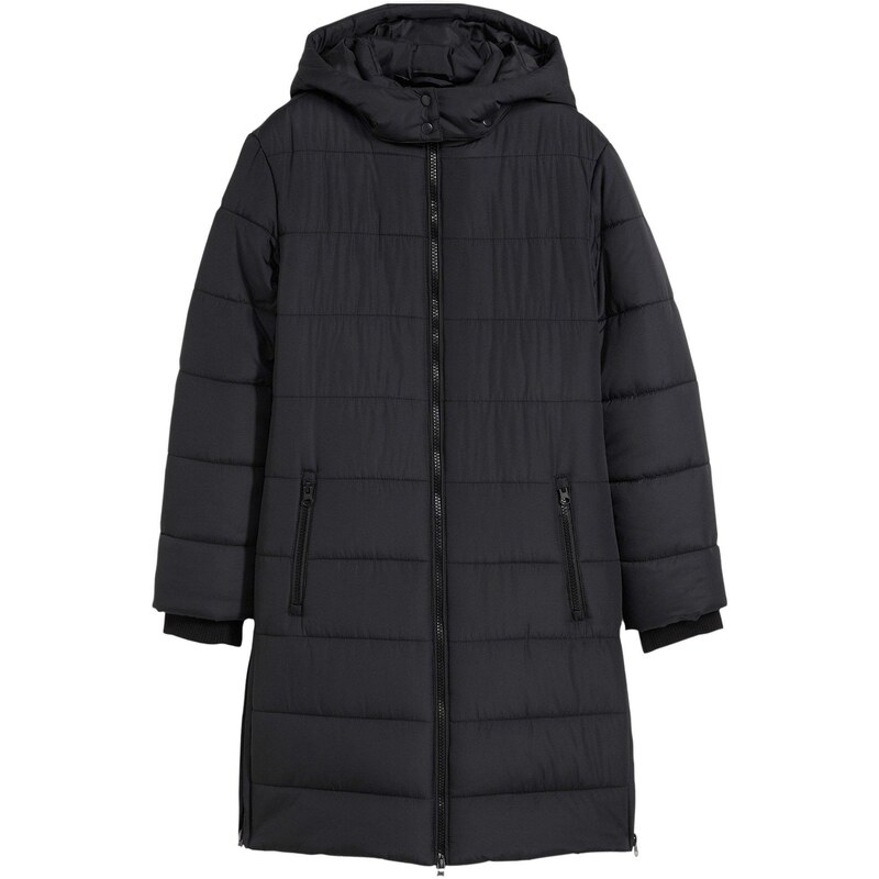 bonprix Prešívaná bunda s odnímateľnou kapucňou, farba čierna 57185772