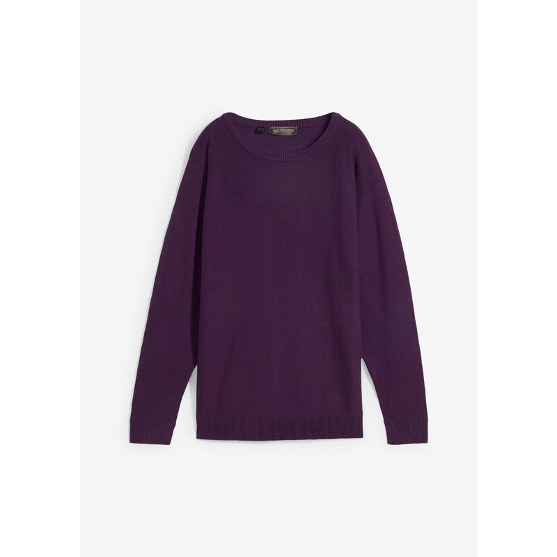 bonprix Pulóver s netopierími rukávmi, farba fialová 57156502