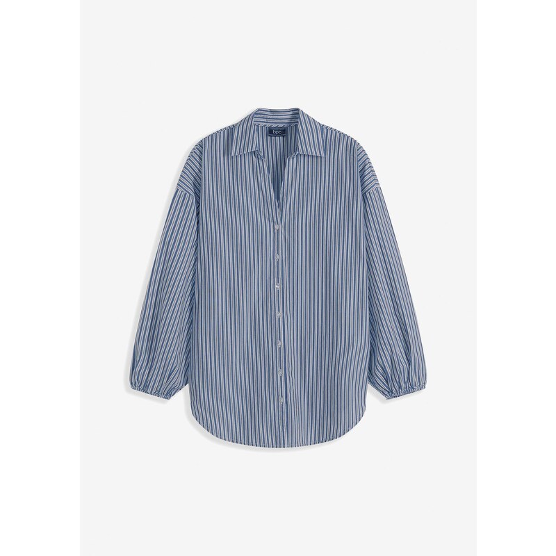 bonprix Blúzka oversized, z čistej bavlny, farba modrá 57156597