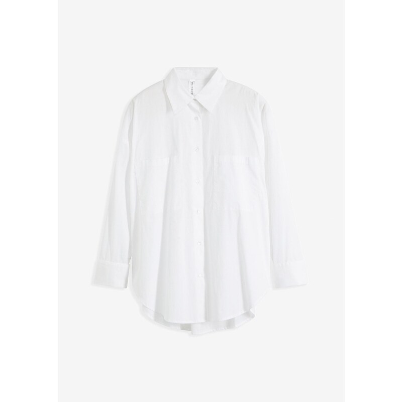 bonprix Blúzka oversized, z čistej bavlny, farba biela 57156875