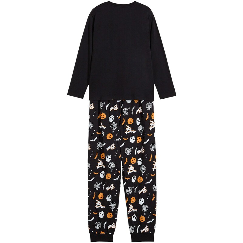 bonprix Pyžamo (2-dielna sada) s mäkkou bio bavlnou, farba čierna 57156962