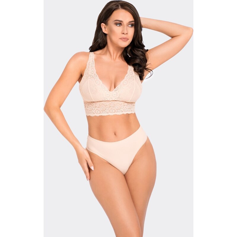 Béžové nohavičky s čipkou vzadu Babell BBL 195 S-XL 57187360