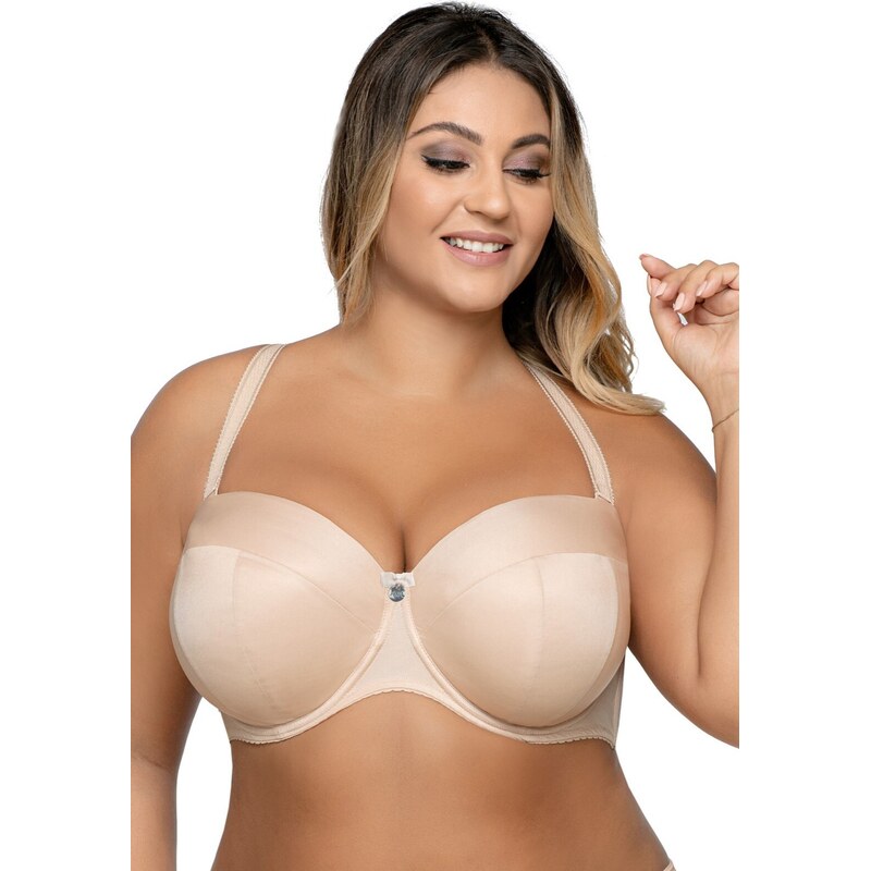 AVA LINGERIE Béžová hladká podprsenka - bardotka Ava Amelia Maxi 1787 57187375