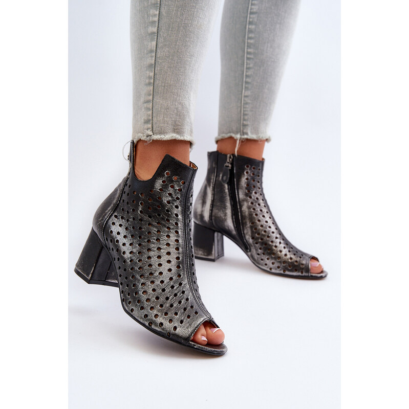 Kožené čipkované topánky Maciejka 64652896