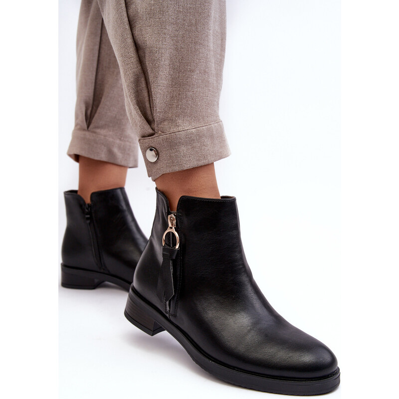 EVENTO PE1 Dámske kožené ploché topánky Vasica 50647717