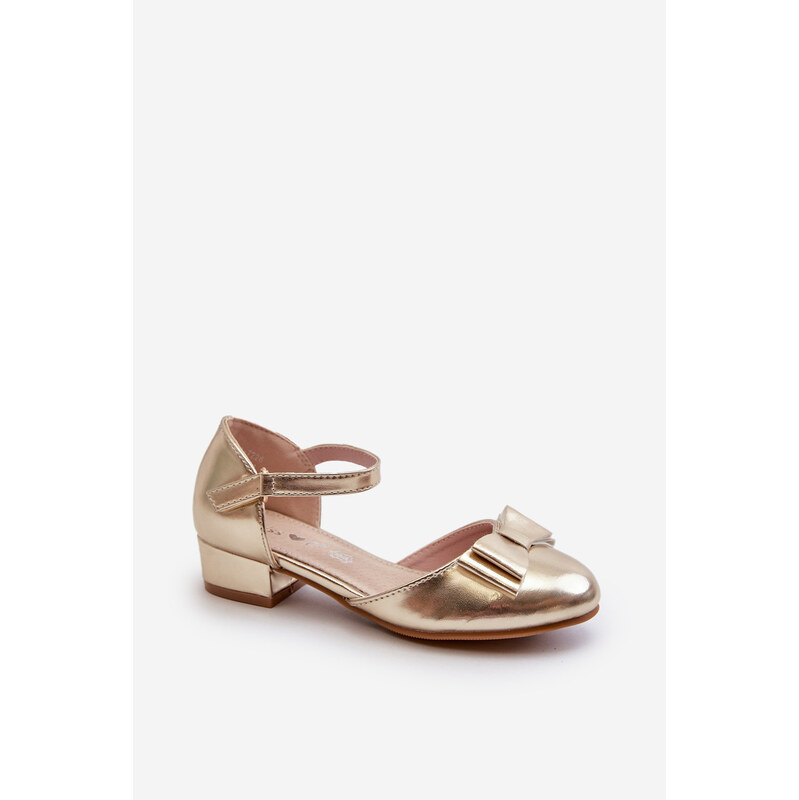 EVENTO Dievčenské baletky s mašľou Zlaté Andarifa 67256162