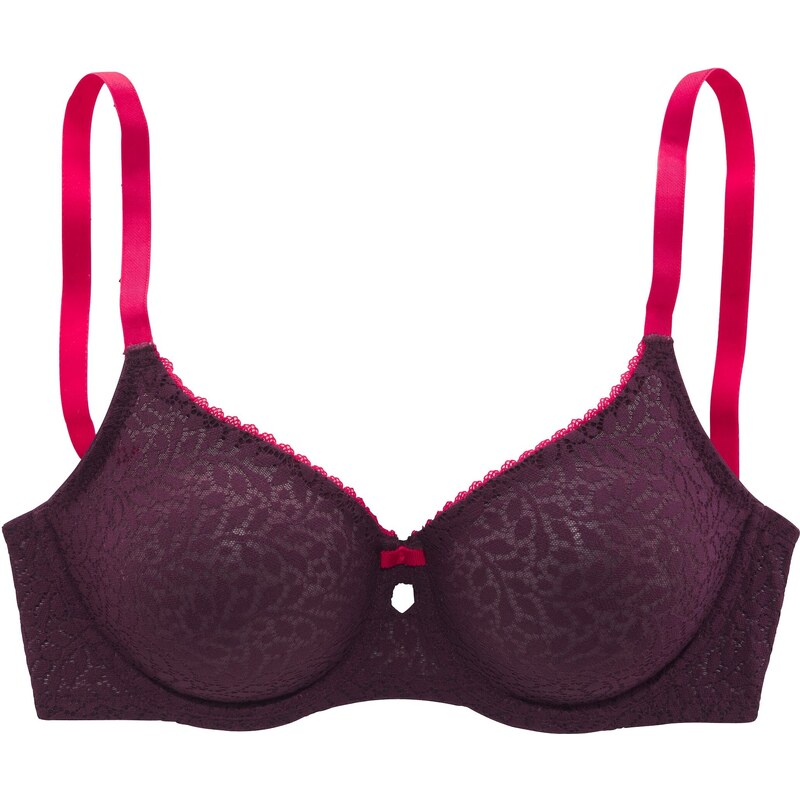 NUANCE Zmenšujúca podprsenka tmavofialová / ružová 57222594