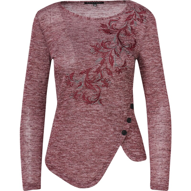 KOROSHI Tričko tmavočervená / červená melírovaná 57223117