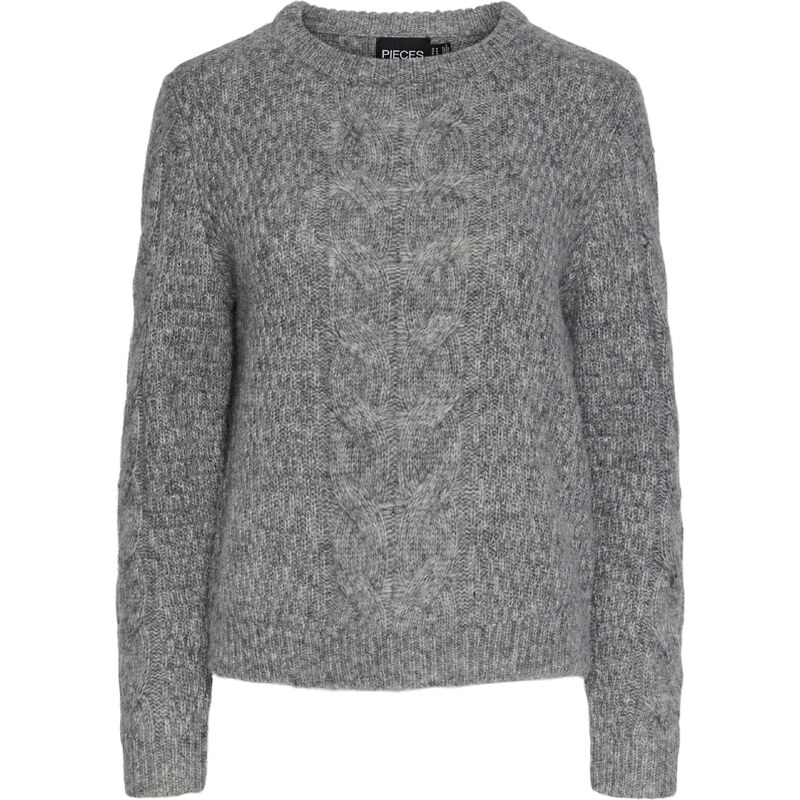 PIECES Sveter Nina sivá melírovaná 58423348