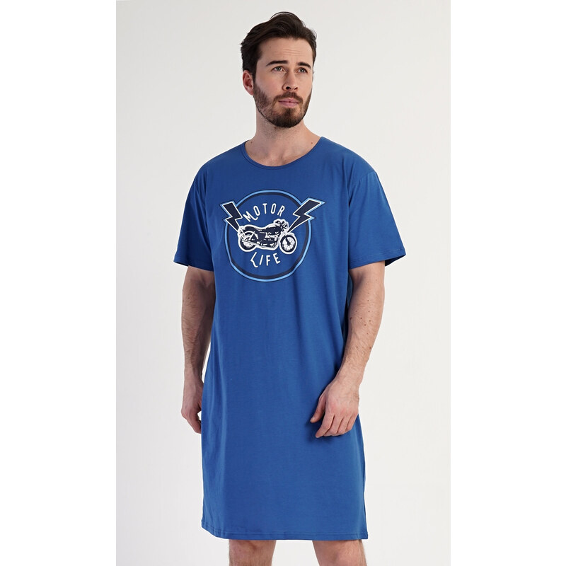Vienetta MAN Pánska nočná košeľa s krátkym rukávom Motocycle 57238126
