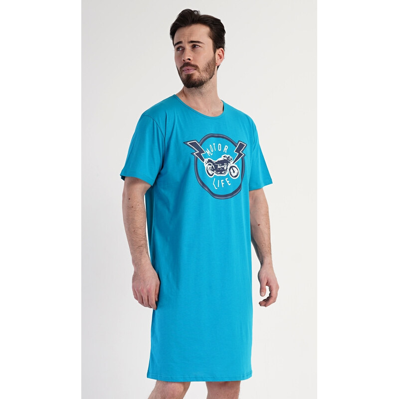 Vienetta MAN Pánska nočná košeľa s krátkym rukávom Motocycle 57238127