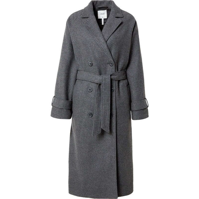 OBJECT Prechodný kabát OBJKEILY tmavosivá 63211200