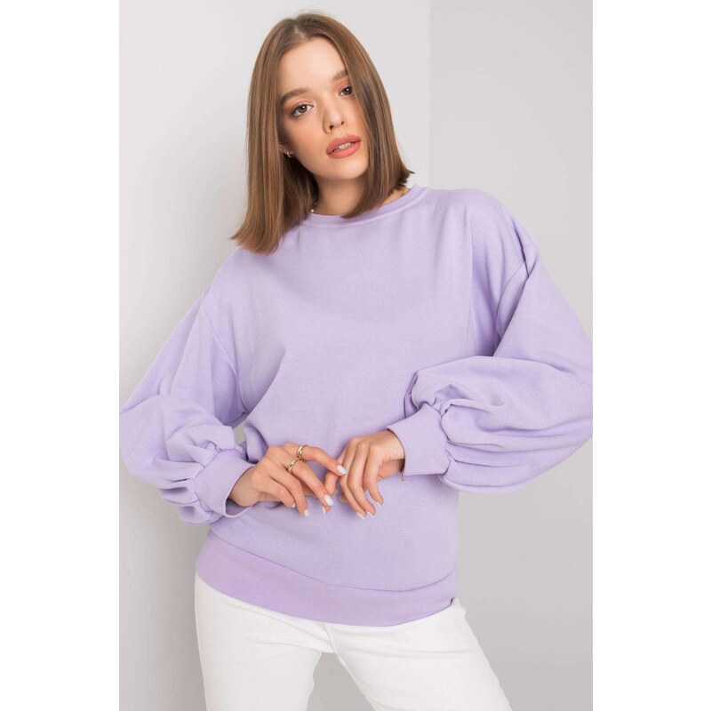 MladaModa Mikina Natalee s výrezom na chrbte farba lila 57233909