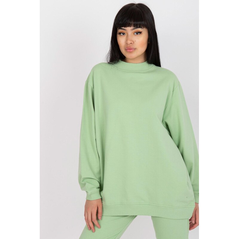 MladaModa Mikina so stojačikom model R001 svetlozelená 57233924