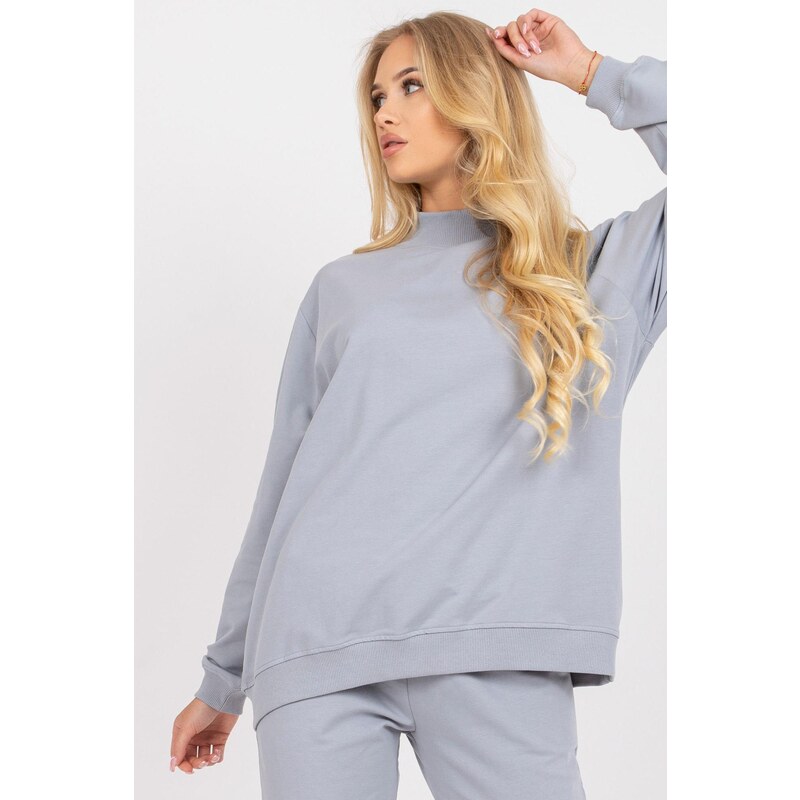 MladaModa Mikina so stojačikom model R001 šedá 57233925