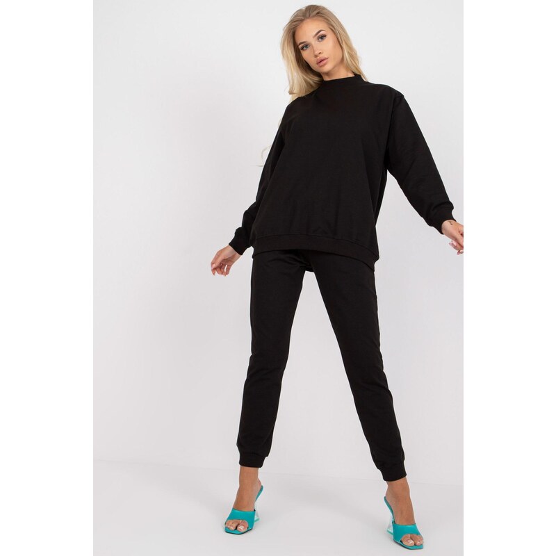 MladaModa Mikina so stojačikom model R001 čierna 57233928