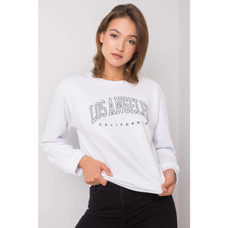 MladaModa Bavlnená mikina s potlačou Los Angeles biela 57234020