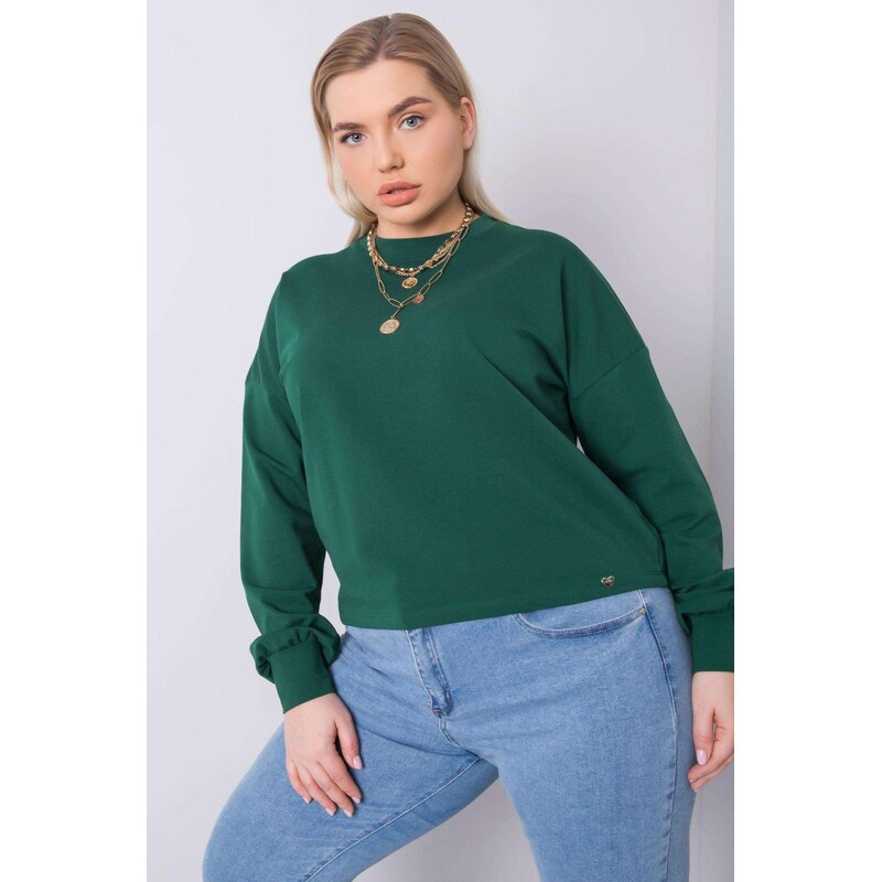 MladaModa Mikina Florentia bez kapucne tmavozelená 57234023