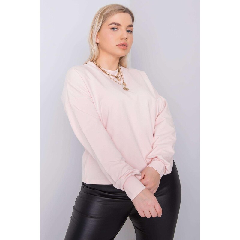 MladaModa Mikina Florentia bez kapucne pudrovo ružová 57234024