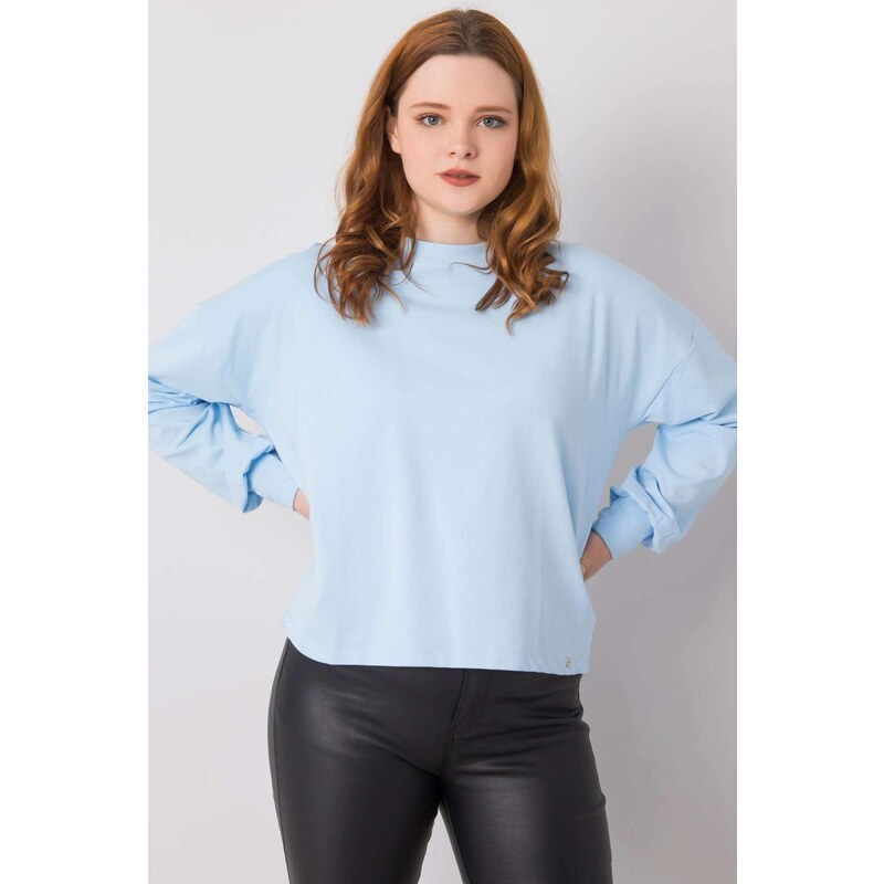 MladaModa Mikina Florentia bez kapucne svetlomodrá 57234026