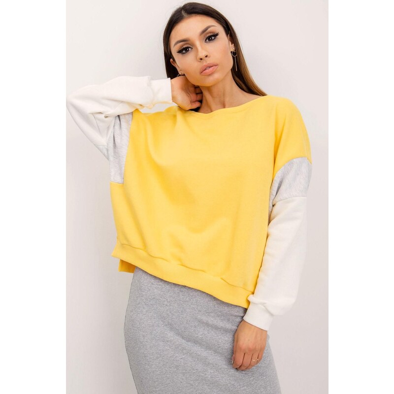 MladaModa Dvojfarebná mikina Mona svetlá žltá 57234030