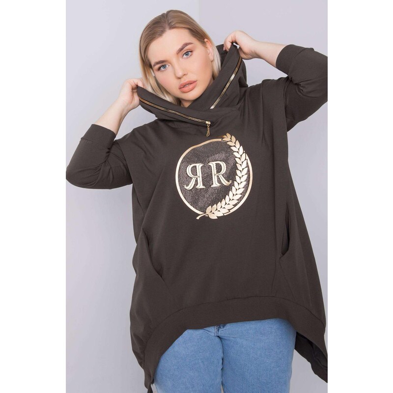 MladaModa Predlžená mikina Fantasy s potlačou a so zipsom na kapucni 57234103