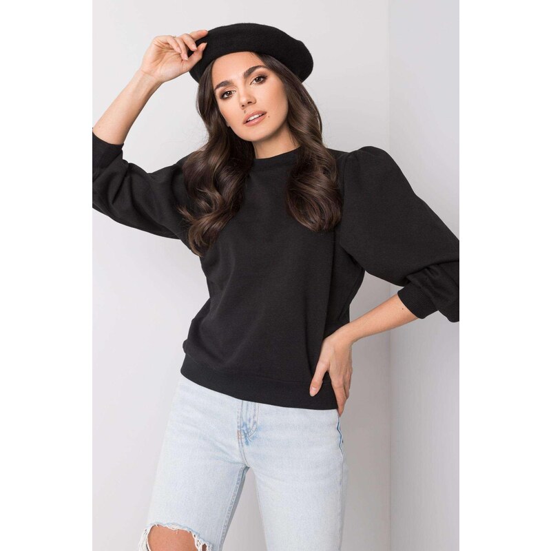 MladaModa Mikina Hattie bez kapucne čierna 57234108