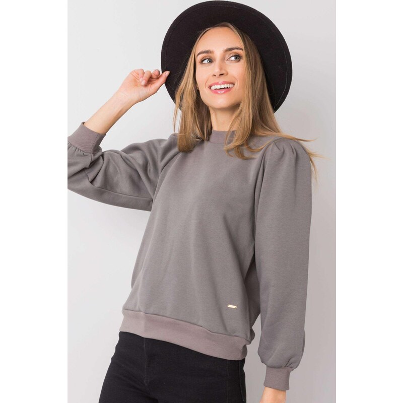 MladaModa Mikina Hattie bez kapucne grafitová 57234109