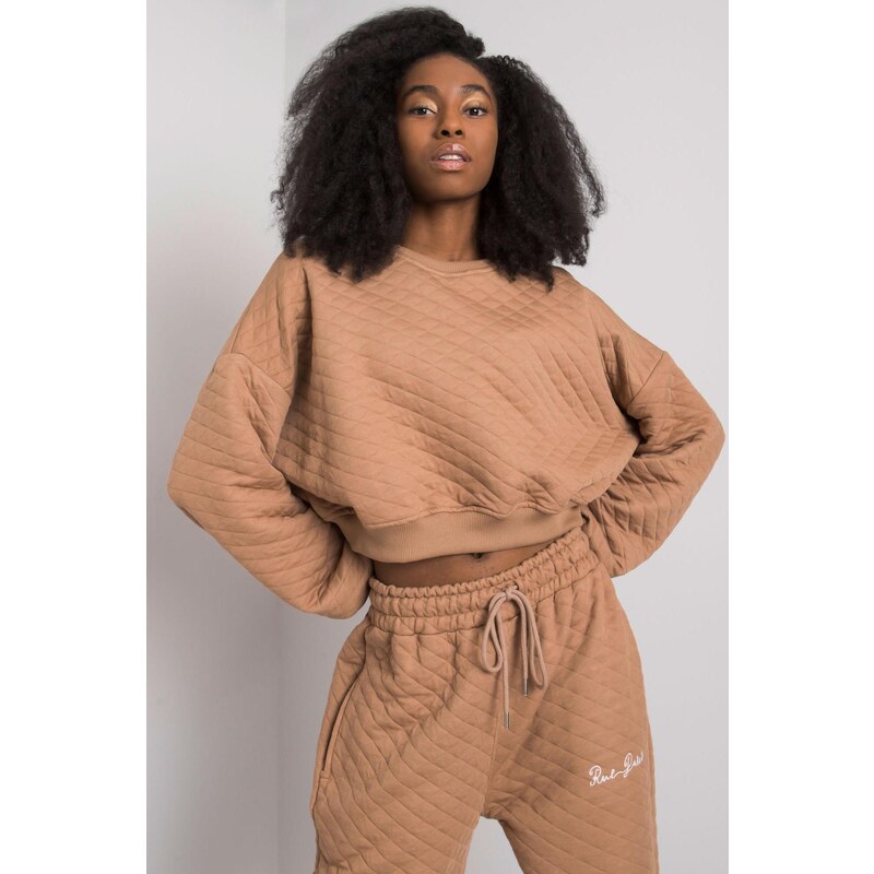 MladaModa Krátka prešívaná mikina Crystal s voľnými rukávmi farba 57234115