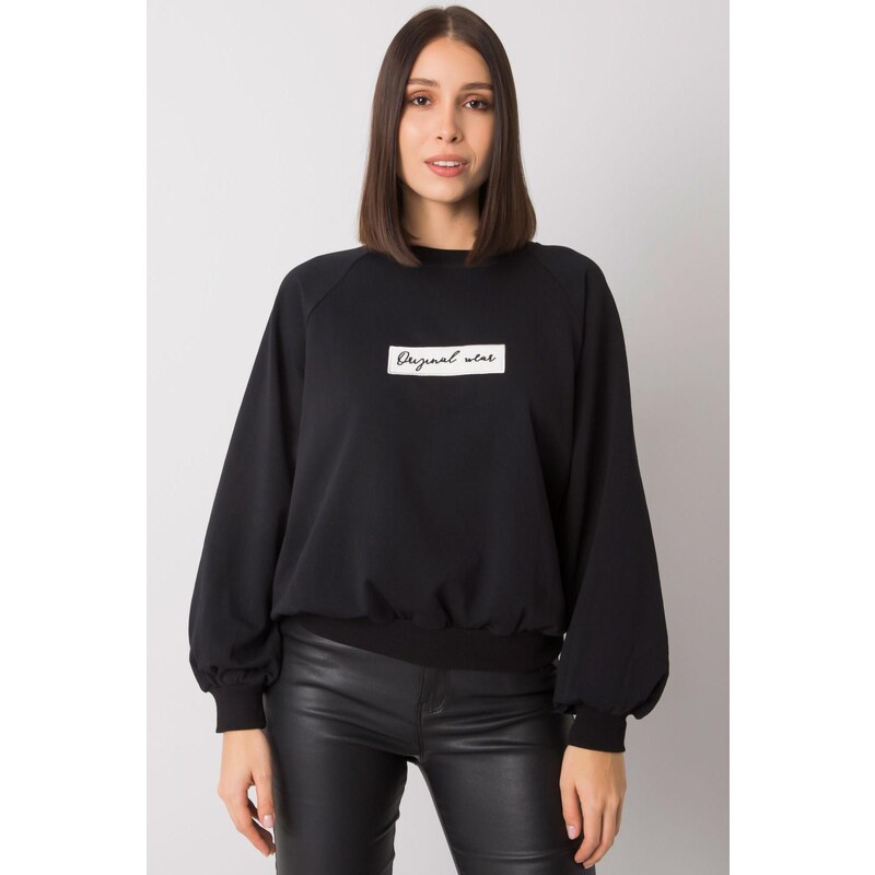 MladaModa Oversize mikina Hariette bez kapucne čierna 57234147