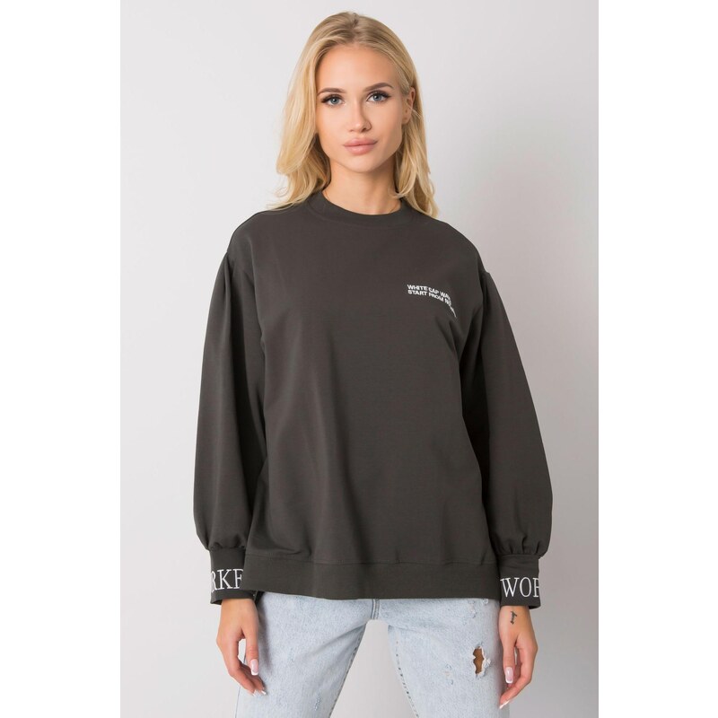 MladaModa Mikina Laylin bez kapucne farba khaki 57234155