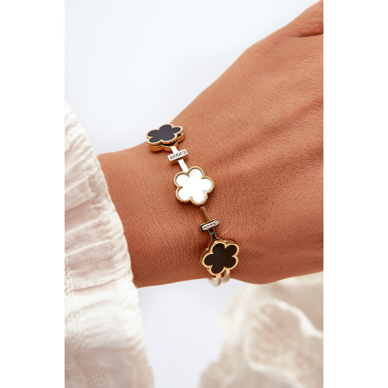 Glam Chic Dámsky náramok s kvetmi z nehrdzavejúcej ocele 67241585