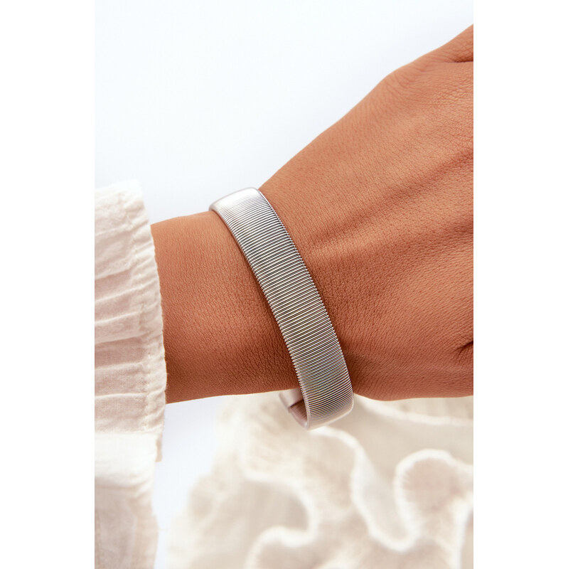 Glam Chic Elastický Dámsky Náramok Z Nerezovej Ocele Strieborný 67241584