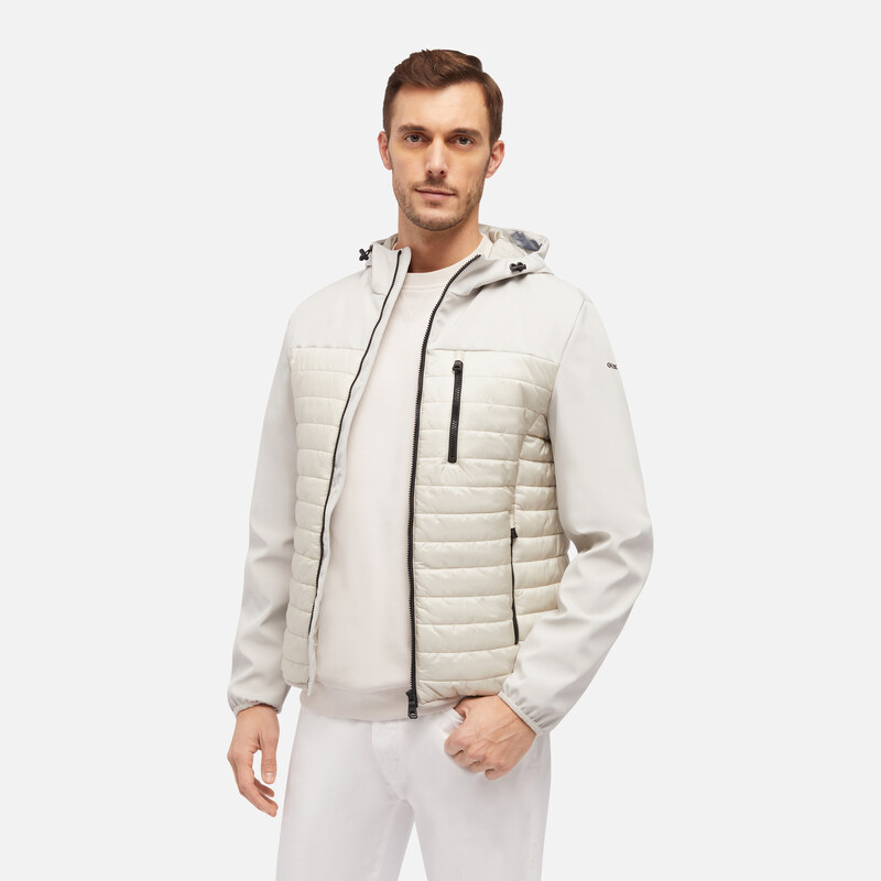 Cream mens jacket Geox Sapienza - Mens 57236657