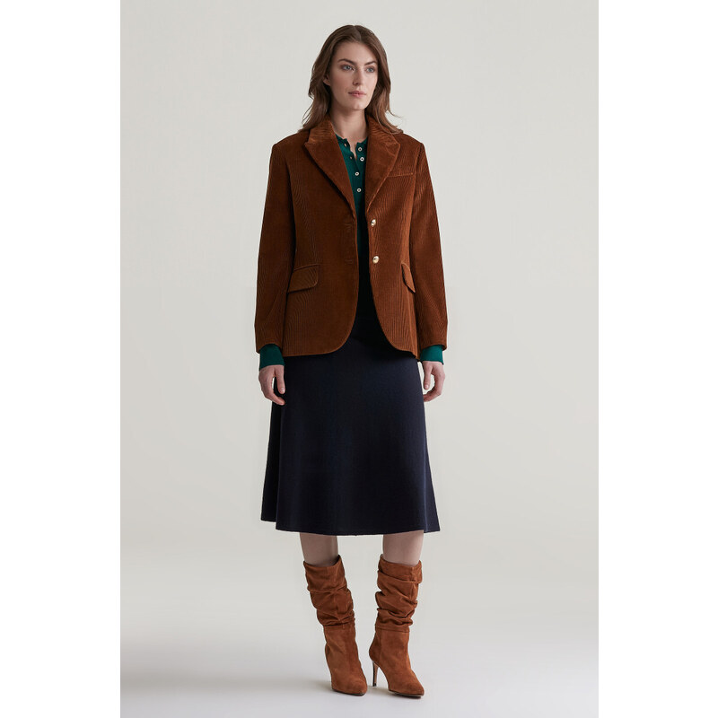 SUKŇA GANT SUPERFINE LAMBSWOOL SKIRT EVENING BLUE 57240336