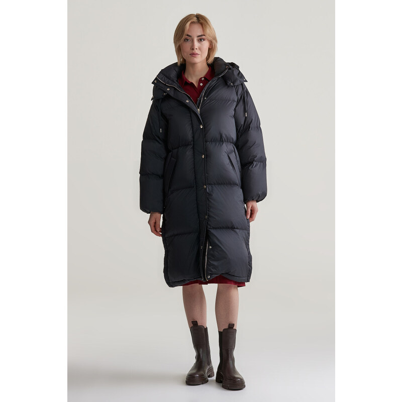 KABÁT GANT FULL LENGTH DOWN COAT BLACK 57240342