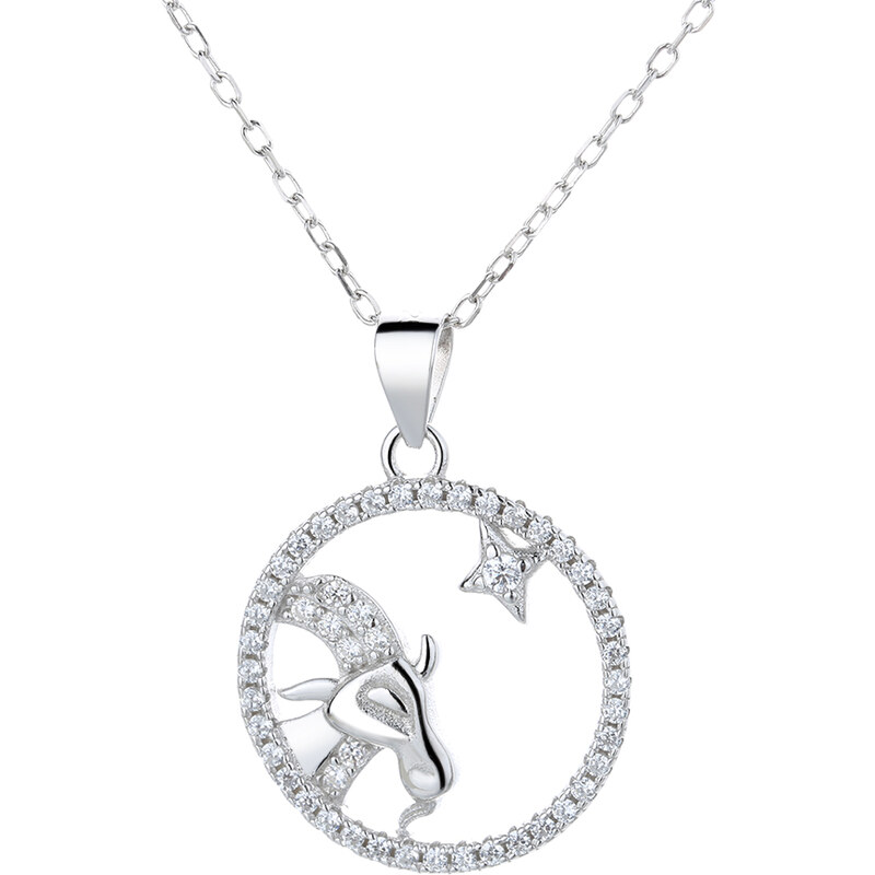 MAJYA Strieborný prívesok s retiazkou so zirkónmi KOZOROŽEC 11081 64582069