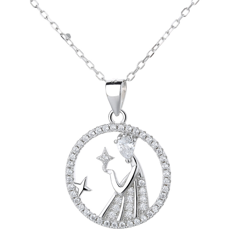 MAJYA Strieborný prívesok s retiazkou so zirkónmi PANNA 11087 64582075