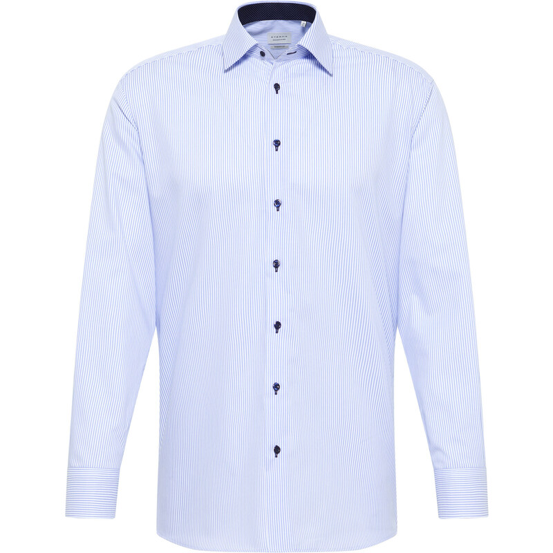 Pánska nežehlivá košeľa ETERNA Modern Fit svetlo modrý prúžok s 57253576