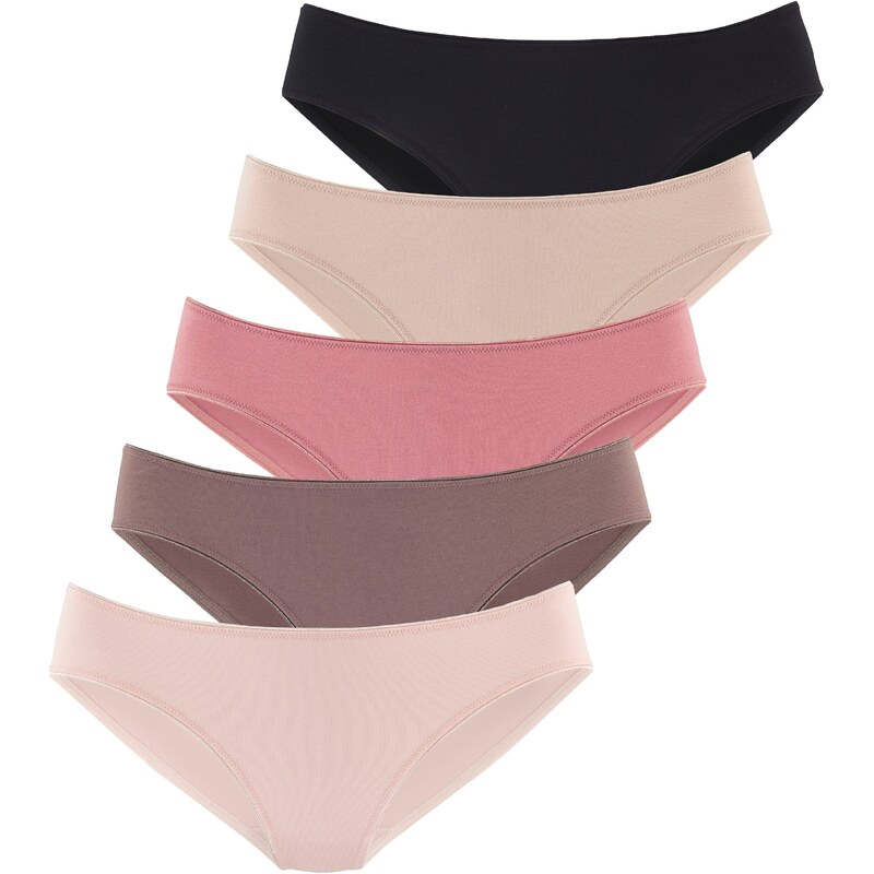 LASCANA Nohavičky telová / hnedá / svetloružová / čierna 57261616