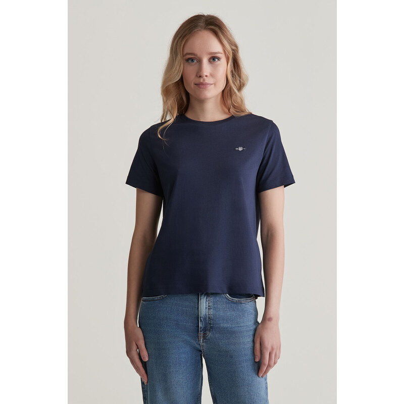 TRIČKO GANT REG SHIELD SS T-SHIRT EVENING BLUE 67313189